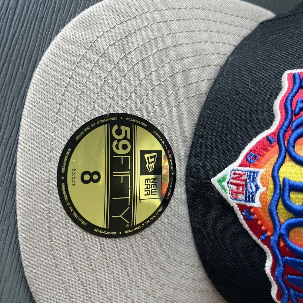 Buffalo Bills New Era 59Fifty AFC NFL Pro Bowl Baseball Cap Black Camel Sz 8 NWT